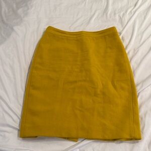 J Crew Mustard Yellow Pencil Skirt